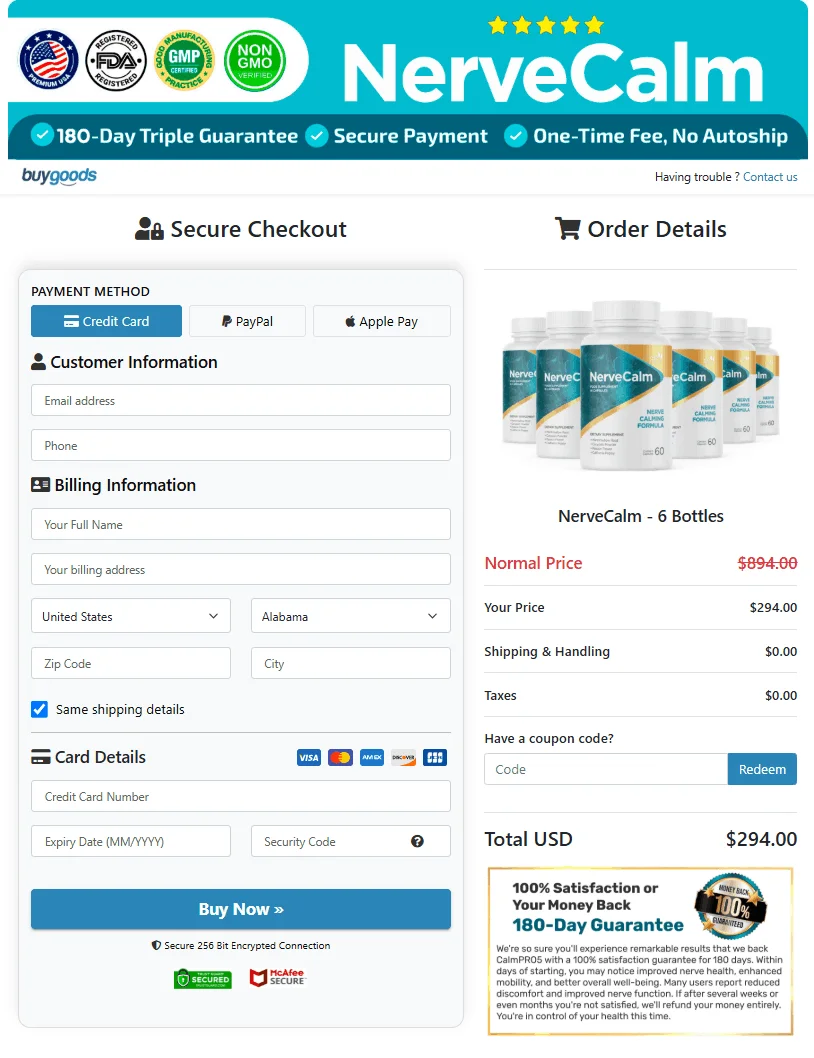 nervecalm usa official website